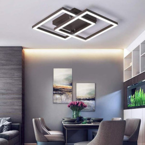 Lustra Led Cafeniu Sina 80w/4800lm 3000k/4000k/6500k cu Telecomanda 300+300mm