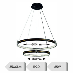 LUSTRA LED  AJUSTABILA 85W/3500LM/3000K/4000K/6500K +IR 400mm x 600mm