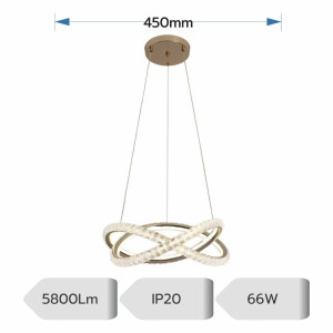 LUSTRA LED IAPETUS AJUSTABILA 66W/5800LM/3000K/4000K/6500K