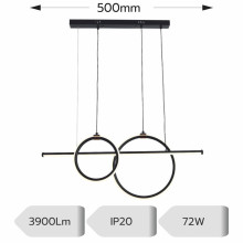 LUSTRA LED TITANIA AJUSTABILA 72W/3900LM/3000K/4000K/6500K