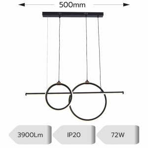 LUSTRA LED TITANIA AJUSTABILA 72W/3900LM/3000K/4000K/6500K