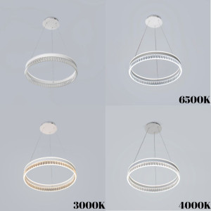 LUSTRA LED PAVO ALB 80W/5600LM 2700K-6500K 500X1200MM CU TELECOMANDA