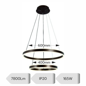 LUSTRA LED  AJUSTABILA 165W/7800LM/3000K/4000K/6500K + IR 400mm x 600mm