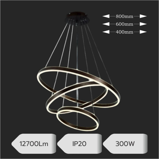 LUSTRA LED  AJUSTABILA 300W/12700LM/3000K/4000K/6500K + IR 400mm x 600mm x 800mm