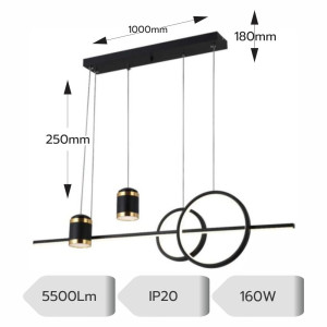 Lustra led cu telecomanda VOLANTIS 73W/2100LM 2700K-6500K