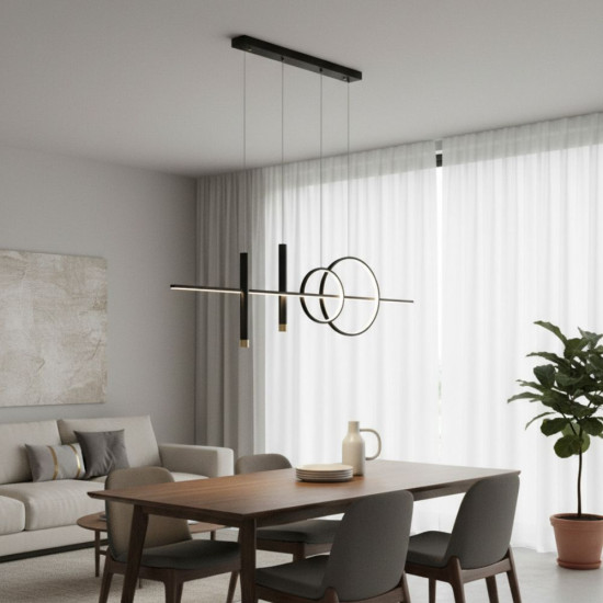 Lustra led maro cu telecomanda CAELI 82W/4000LM 2700K-6500K