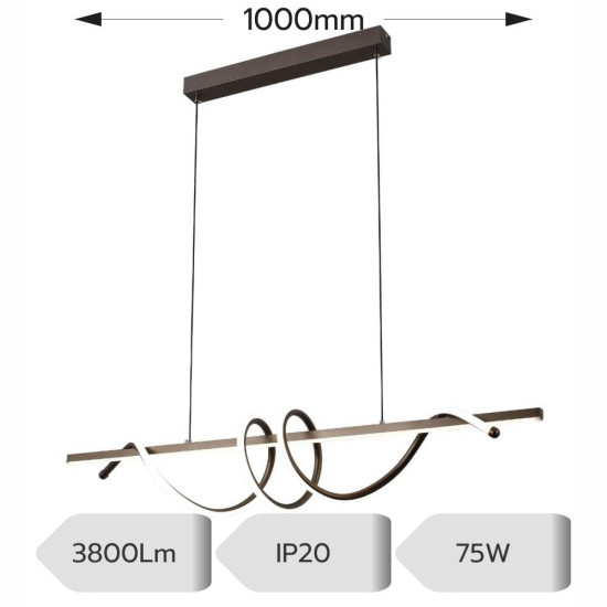Lustra led maro LEONIS 75W/3800LM 2700K-6500K