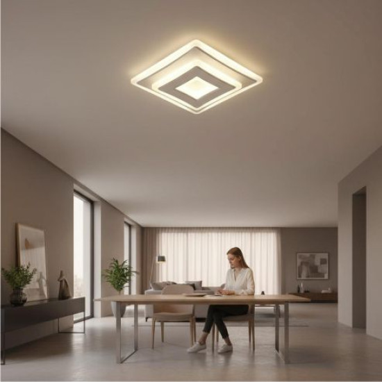 PLAFONIERA LED SINOPE  34W/2900LM 3000K/4000K/6500K 220X220X50MM