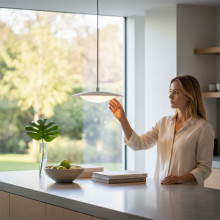 Lustra led Ara alba 8W/750LM 3000K-6500K 