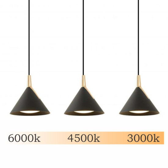 Lustra led Gemini cafenie 24W/1900LM 3000K-6500K