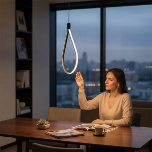 CANDELABRU LED TREND NEGRU 24W/1920lm 3000K-6500K