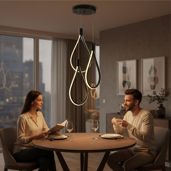 CANDELABRU LED TREND NEGRU 72W/5760lm 3000K-6500K