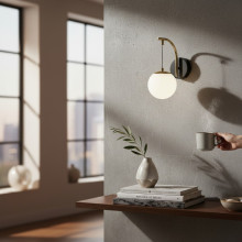 APLICA LED PICA NEGRU+AURIU 9W/850LM 2700K-6500K 130X280mm