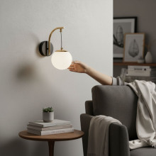 APLICA LED PICA NEGRU+AURIU 9W/850LM 2700K-6500K 130X280mm