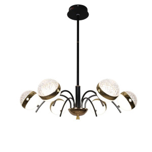 LUSTRA LED HYLA NEGRU+AURIU 95W/9500LM 3000K-6500K 700X620mm