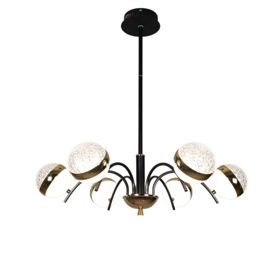 LUSTRA LED HYLA NEGRU+AURIU 95W/9500LM 3000K-6500K 700X620mm