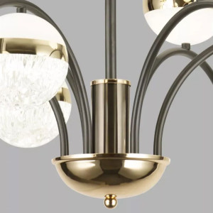 LUSTRA LED HYLA NEGRU+AURIU 95W/9500LM 3000K-6500K 700X620mm