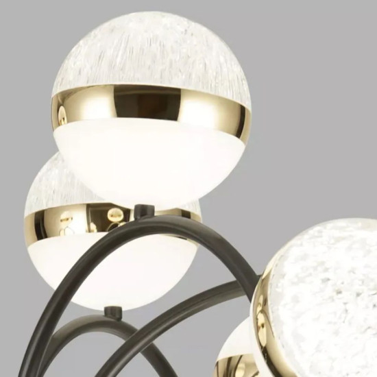 LUSTRA LED HYLA NEGRU+AURIU 95W/9500LM 3000K-6500K 700X620mm