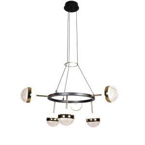 LUSTRA LED ELIANNA NEGRU+AURIU 92W/9300LM 2700K-6500K 580X800mm