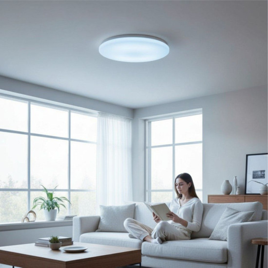 Plafoniera LED Milky fi300 18W=120W, 6400K, lumina rece