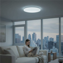 Plafoniera LED Milky fi300 18W=120W, 6400K, lumina rece