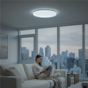 Plafoniera LED Milky fi300 18W=120W, 6400K, lumina rece