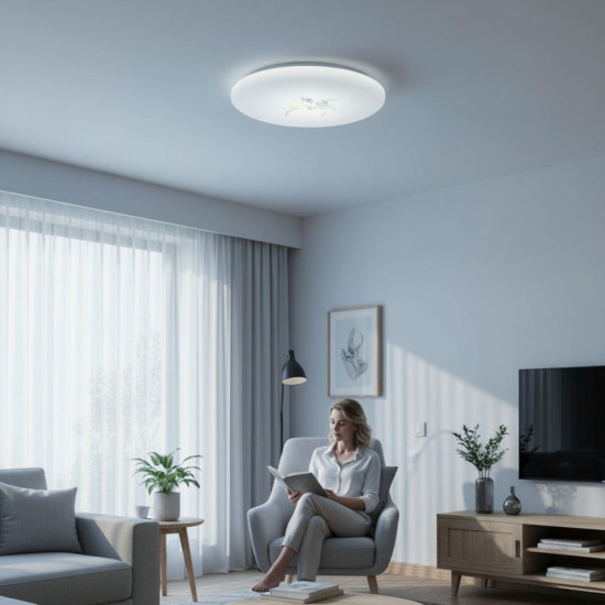 Plafoniera LED Flower  fi230 13W=75W, 6500K, lumina rece