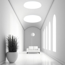 Plafoniera  Led Slim Milky 18W=160W, Ø325 mm, 6500K, lumina rece