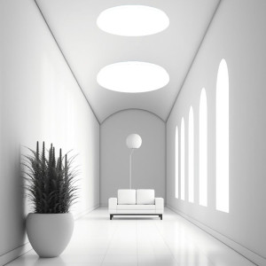 Plafoniera  Led Slim Milky 18W=160W, Ø325 mm, 6500K, lumina rece