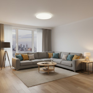 Plafoniera Led Slim Milky 24W=200W, Ø380x65 mm, 4000k, lumina neutra