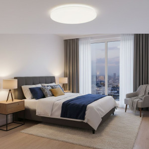 Plafoniera Slim Milky 32W=280W, Ø375 mm, 4100k, lumina neutra