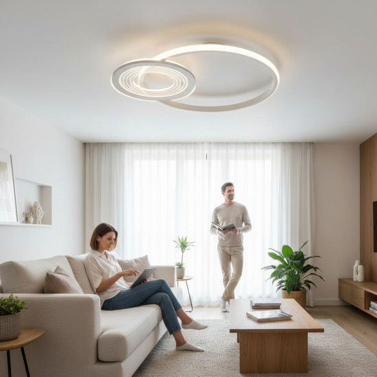 PLAFONIERA LED PERSEUS 67W/4700LM 3 CULORI+IR 480MM