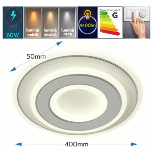 PLAFONIERA LED DEIMOS AJUSTABILA 65W/4900LM/3000K/4000K/6500