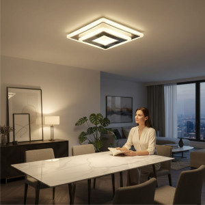 PLAFONIERA LED SINOPE  56W/4600LM 3000K/4000K/6500K 300X300X50MM