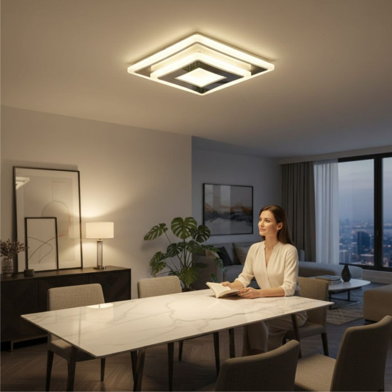 PLAFONIERA LED SINOPE  56W/4600LM 3000K/4000K/6500K 300X300X50MM