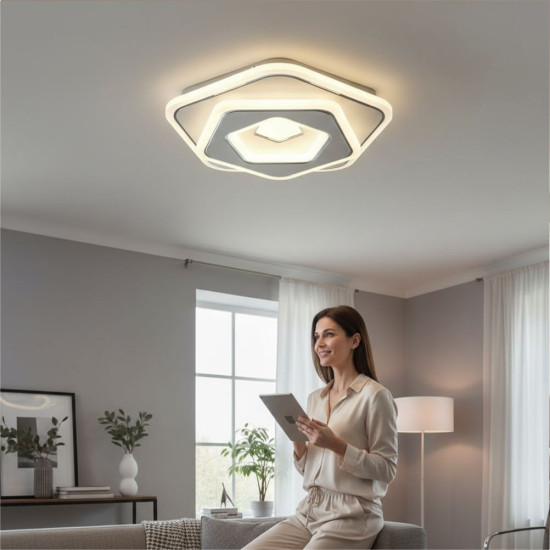 PLAFONIERA LED EUPORIE 80W 6600LM 3000K/4000K/6500K 400X50MM