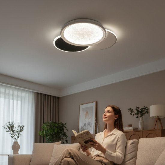 PLAFONIERA LED TAURUS 77W/5200LM 3 CULORI+IR 500x490mm
