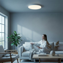 Plafoniera led ECO IP40 Rotunda Alba Fi250, 16W, 6400K, lumina rece