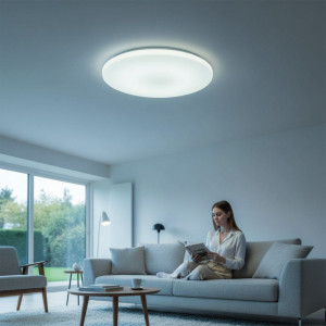 Plafoniera led ECO IP40 Rotunda Alba Fi370, 35W, 6500K, lumina rece