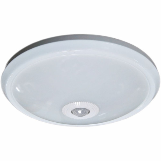 Plafoniera Led cu senzor de miscare reglabil  Ø290x95mm, 18W=115W, 6500K, lumina rece