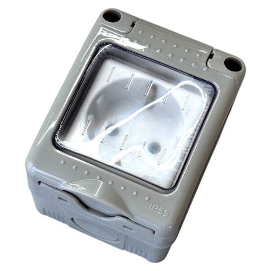 Priza Modulara Simpla cu capac, Antigron, 16A, IP55