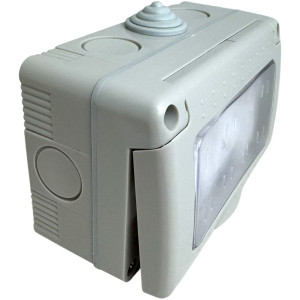 Priza Modulara Dubla cu capac, Antigron, 16A, IP55