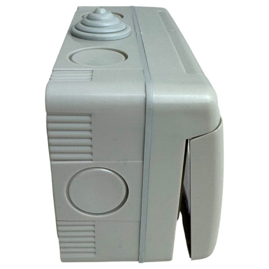 Priza Modulara Dubla cu capac, Antigron, 16A, IP55