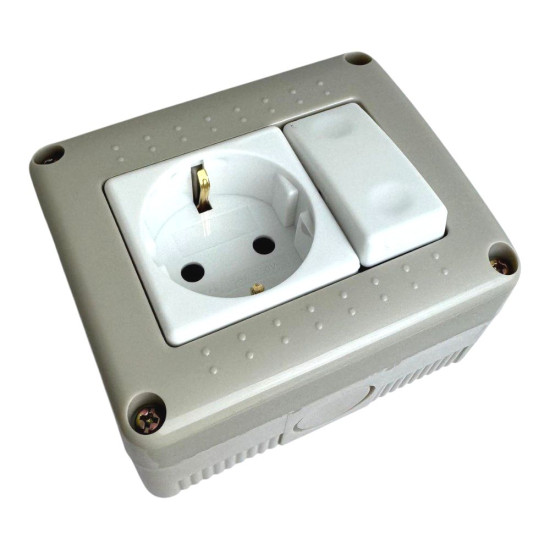 Mod Intrerupator +Priza Fara Capac AG IP20