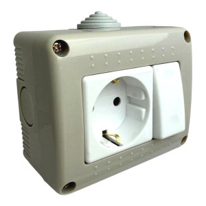 Mod Intrerupator +Priza Fara Capac AG IP20