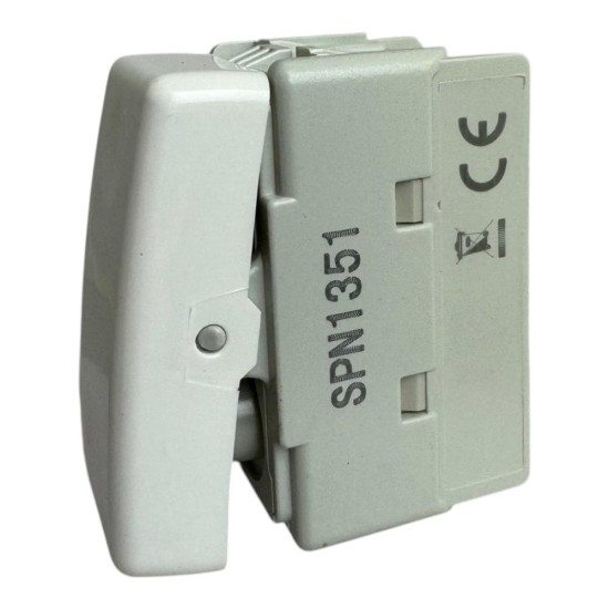 Mod Intrerupator modular ,alb - 1 modul