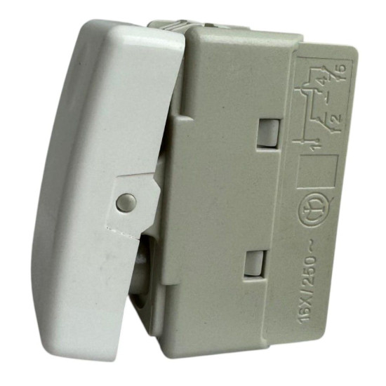 Mod Intrerupator modular cap cruce ,alb - 1 modul