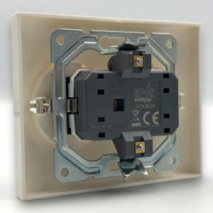 Priza Dubla 2P+E, Spin Top, Alba