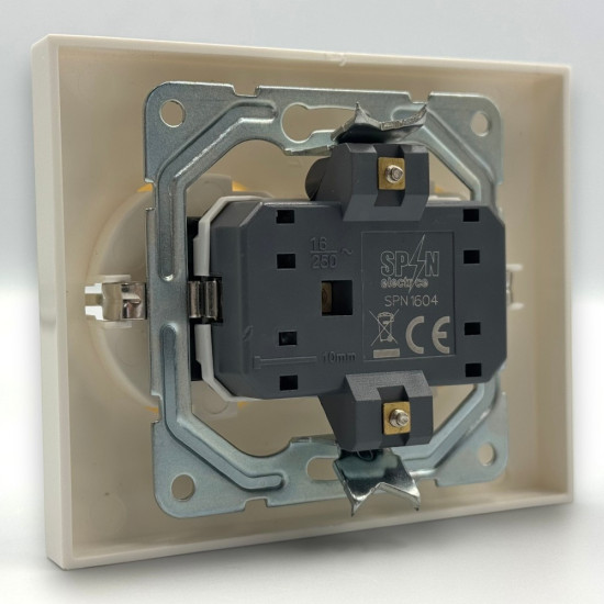 Priza Dubla 2P+E, Spin Top, Alba