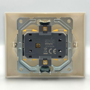 Priza Dubla 2P+E, Spin Top, Alba